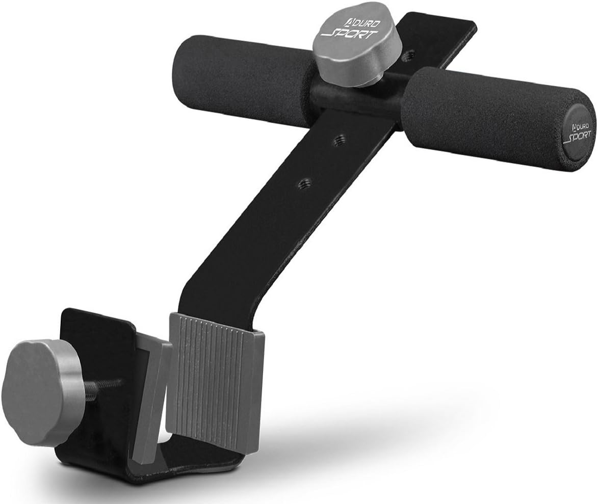 Aduro Sport Doorway Sit-Up Exercise Bar, Adjustable Reinforced Steel with Padded Ankle Bar, Perfect for Home Work or Travel - Fits Any Door