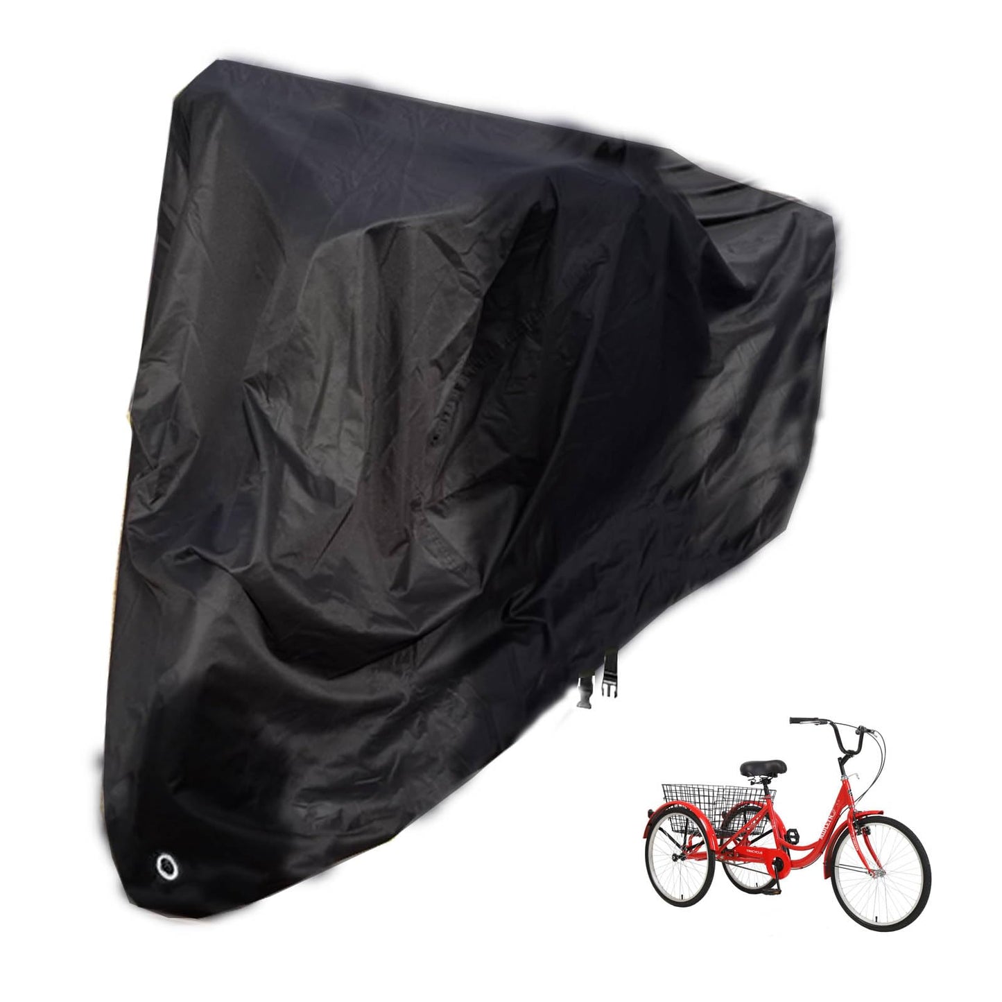 Adult Tricycle Cover,Outdoor Waterproof 210D Oxford Recumbent Bike Covers for 3 Wheel Bike ,Dustproof Electric Trike Bicycle