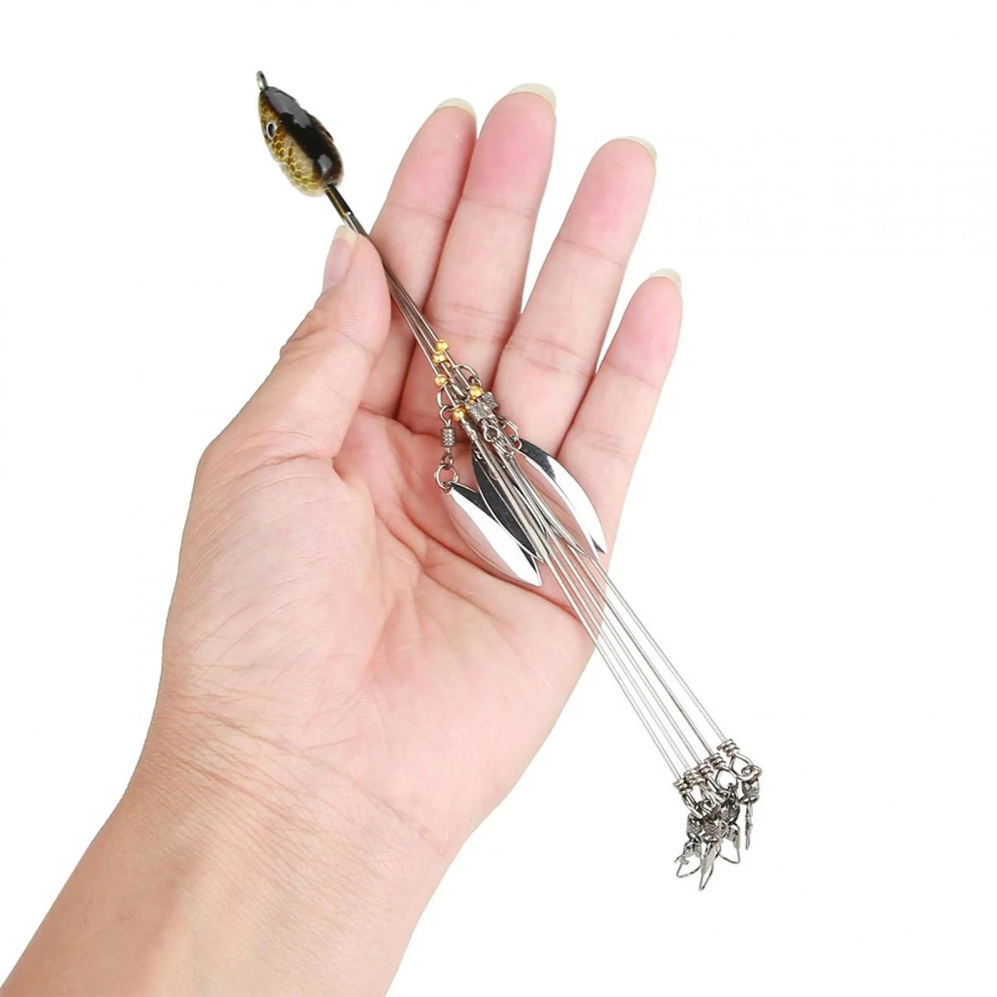 4Pack Premium18g 5 Arm Alabama Rig Head Umbrella Fishing Group Lures Bass Swimming Baits(Multicolor)