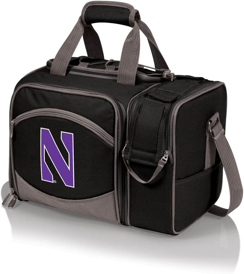 NCAA Malibu Cooler Picnic Basket - Insulated Tote with Complete Picnic Set