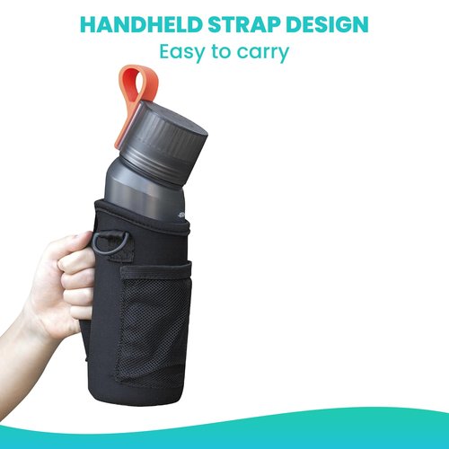 Besudo Neoprene Thermal Sleeve with Adjustable Shoulder Strap compatible with Starter Set Water Bottle 650ml - Neoprene Bottle Cover Protective Sleeve-039-B-H