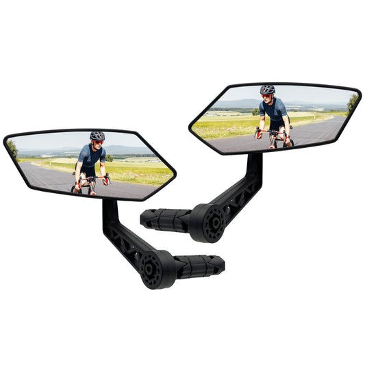 Homieway Bike Mirror 2PCS, HD Glass Bicycle Mirrors for Handlebar Mount, Adjustable Bar End Bike Rear View Mirror, Scratch Resistant Handlebar-Mirror for E-bike, Cycle Rearviewmirror (0.55-0.78")