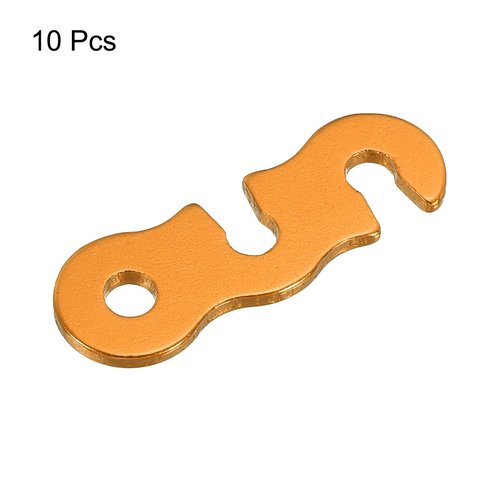 MECCANIXITY Aluminum Alloy Guyline Cord Adjusters Tent Tensioners Rope Adjusters 1.7 x 0.6 Inch Durable Portable for Camping Hiking Backpacking Outdoor Activity Orange, Pack of 10