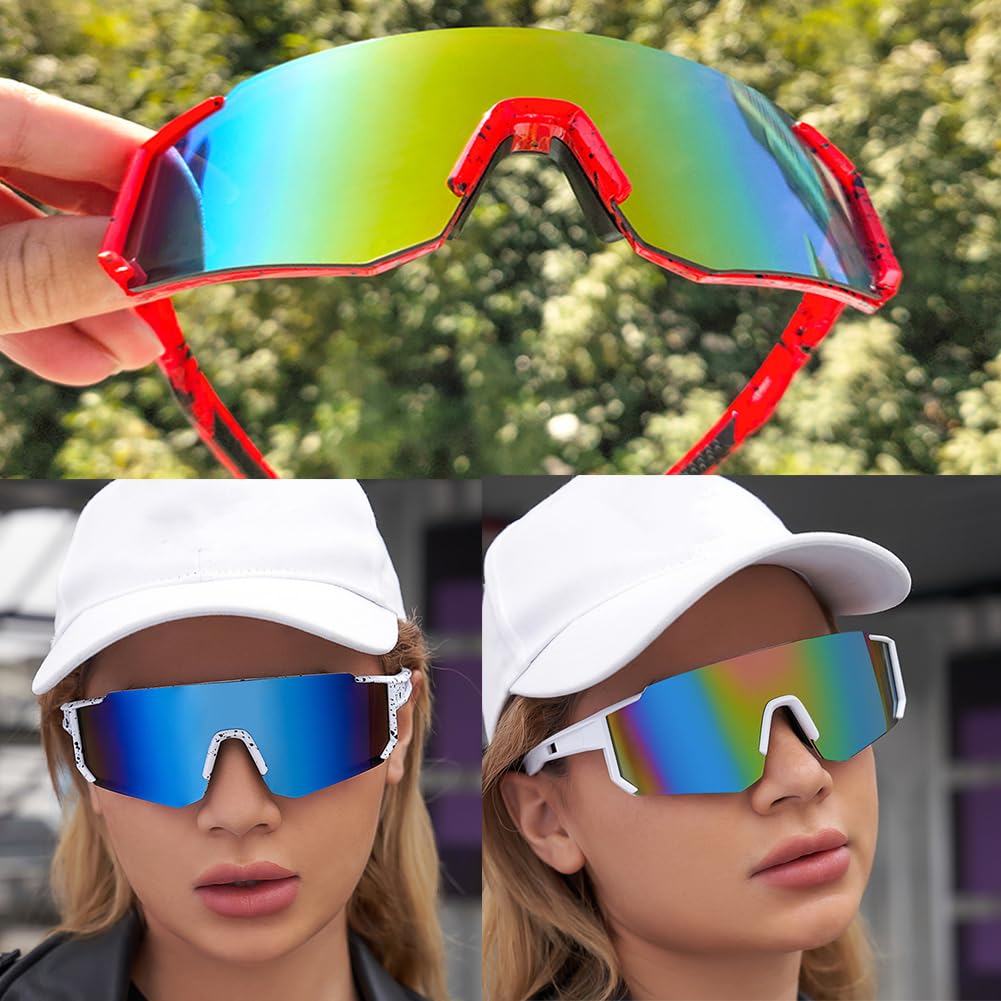 FBHLZ Sports Polarized Sunglasses for Men and Women UV400 Protection Sports Cycling Sunglasses Running Outdoor Sports