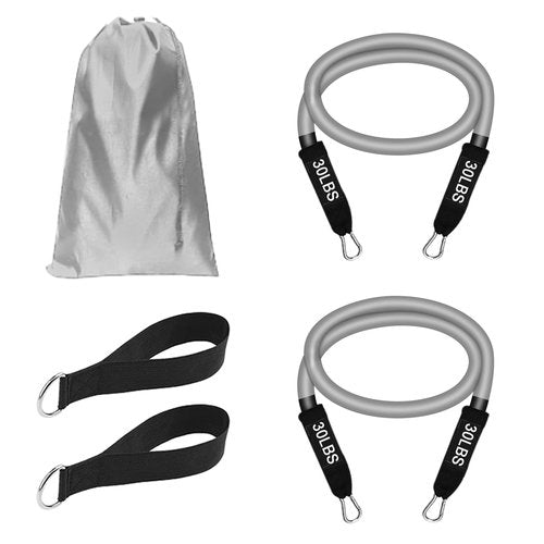 Resistance Bands with Handles, Single Resistance Bands, Exercise Bands with Handles for Resistance Training, Home Workouts, Fitness Gray-1