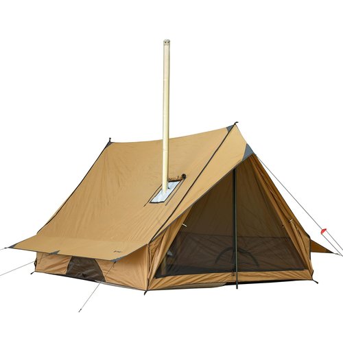 POMOLY Camping Hot Tent Cabin Tent, Chalet 70 Pro Portable Wall Tent with Stove Jack and Two Poles for 2-3 Person Hiking, Backpacking