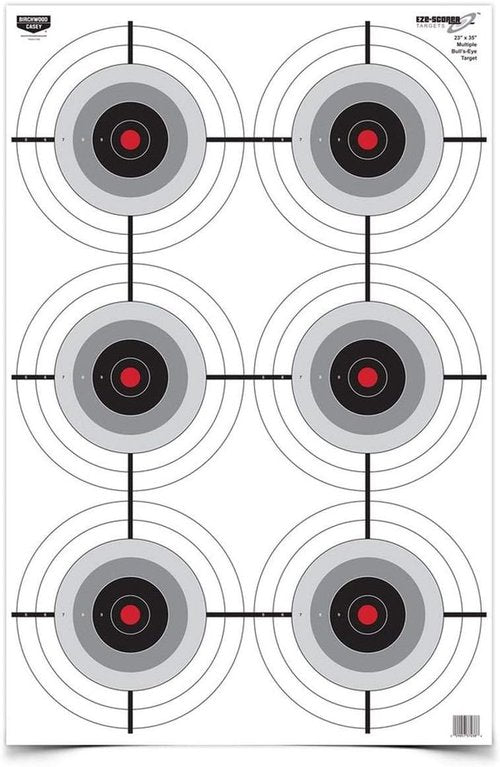 Birchwood Casey Eze-Scorer Bull's-Eye Paper Targets - 23"x35" for Indoor/Outdoor Shooting
