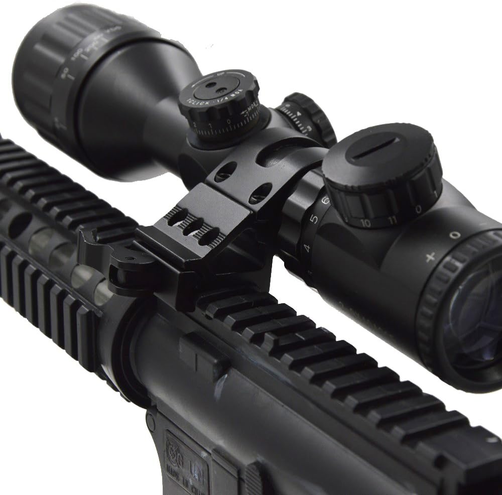 ALONEFIRE Weapon Light Mount Offset Flashlight Mount Picatinny Gun Tactical LED Torch Black for Sports Outdoors Fitness Hunting Fishing Shooting Airsoft Guns Accessories Sights Optics Scope