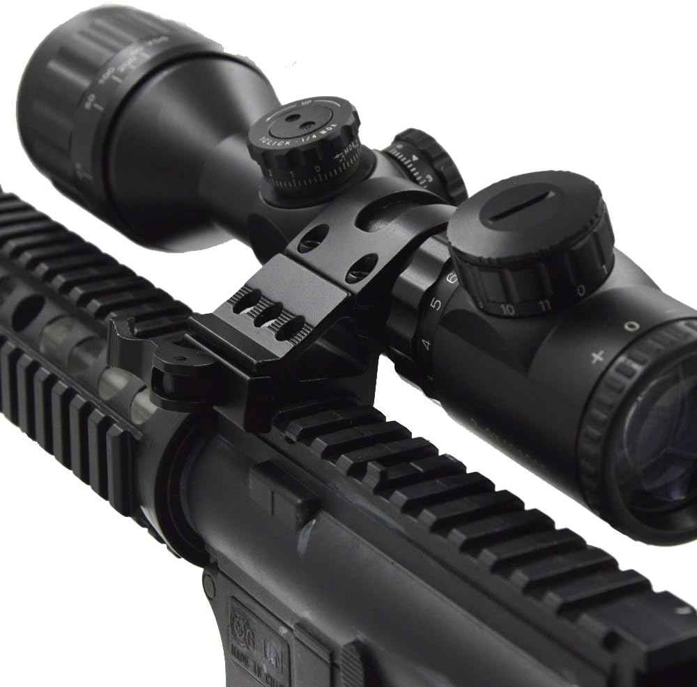 ALONEFIRE Tactical LED Flashlight Mount for Picatinny Rail - Offset Weapon Light for Hunting & Shooting