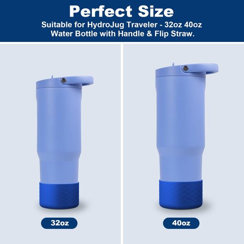 yoelike 2 PCS Silicone Boot for Hydrojug Traveler 40 oz Tumbler, Anti-Slip Protective Sleeve for Hydrojug Stainless Steel Tumbler, Bottom Bumper Cover Accessories, Dishwasher Safe, BPA Free