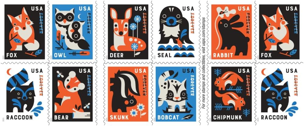 Baby Wild Animals 2025 (Book of 20) First-Class Mail Forever Postage Stamps