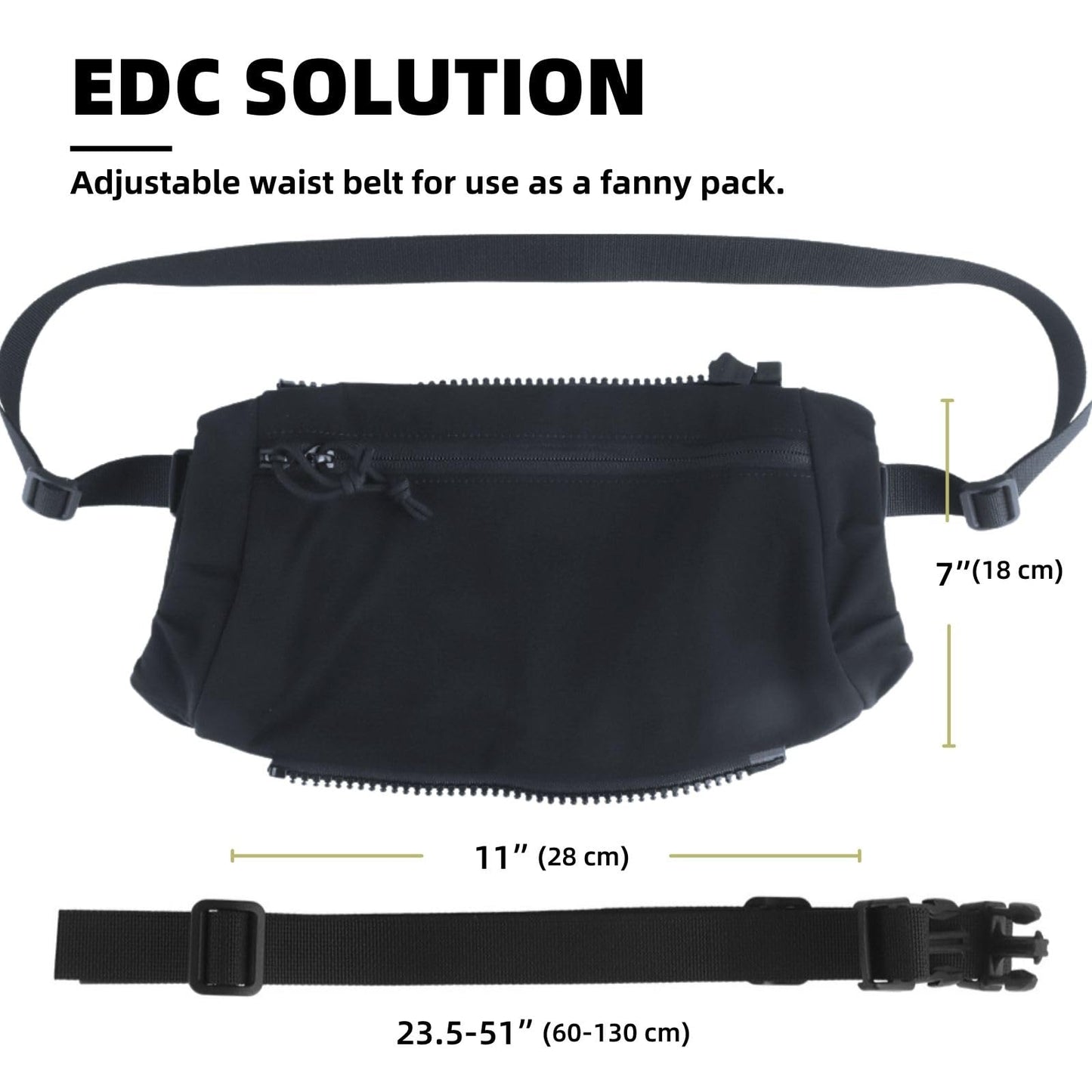 Hand Warmer Pouch Hand Muff for Winter Outdoor Rest. With Buckle Strap as Waist Bag EDC Fanny Pack. With Hook Loop for Plate Carrier Vest Chest Rig as Tactical Dangler Drop Pouch Handwarmer Muff (RG)