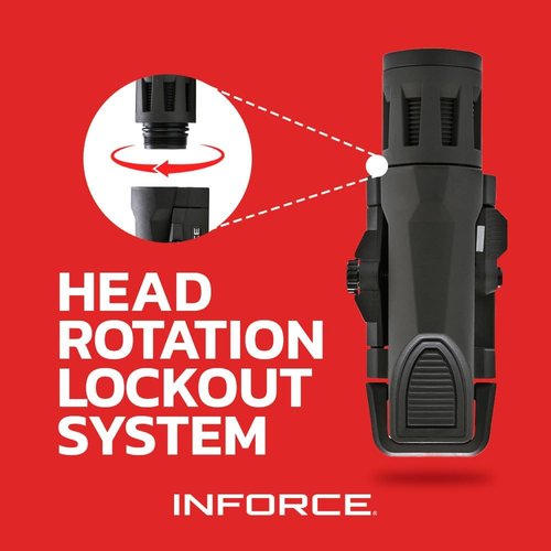 INFORCE 400 Lumens WML White/IR Gen2 Gun Mounted Light with Black Body W-05-2 and MAG PUL M-LOK 2.5in 5 Slot Polymer Rail