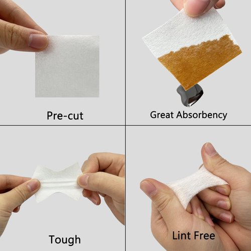 MIDUG 2400 Count 1 Inch Square Gun Cleaning Patches Pad in Clear Storage Box Lint Free Gun Cloth for .20 Cal .22 Rifle Maintenance Kit