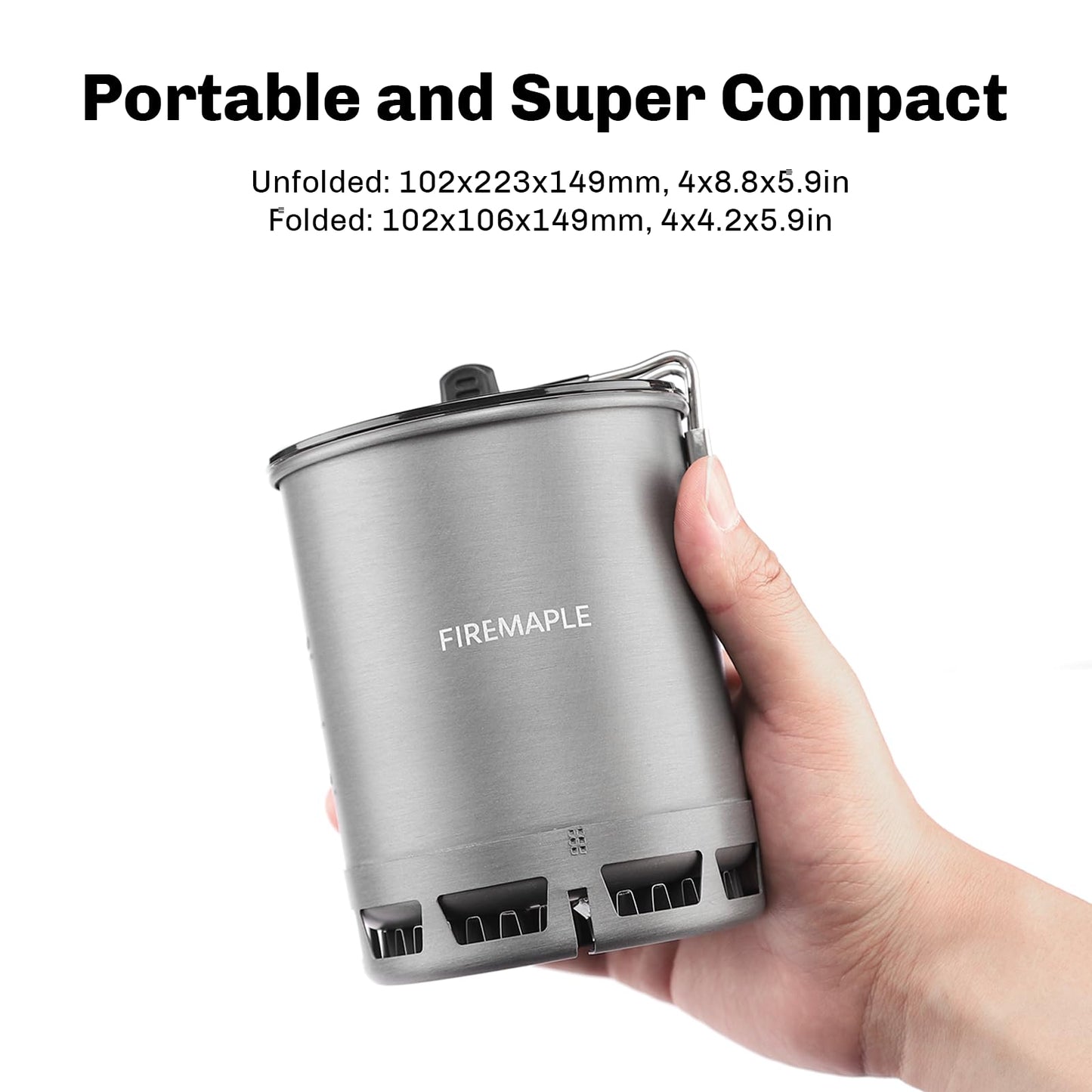 Fire Maple Petrel Portable Stove Ultralight Cooking System, with a Lightweight, Fast Boiling Function, Precise Double Tick Design, for Outdoors, Camping and Traveling