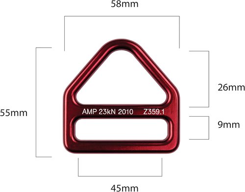 Heavy-Duty Steel Triangle D-Ring – Multipurpose Equipment Connector Ring, Black Finish (Black)