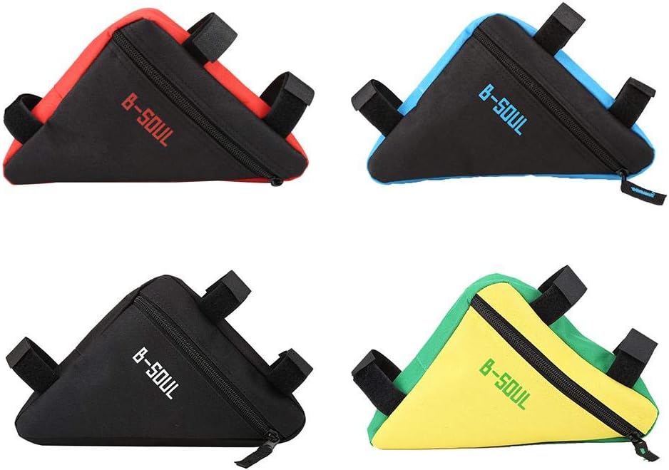 Frame Strap-On Bike Bag, Large Capacity Oxford Fabric, Quick Release Strap Design for Cycling, Hiking, Traveling (Black & Blue)