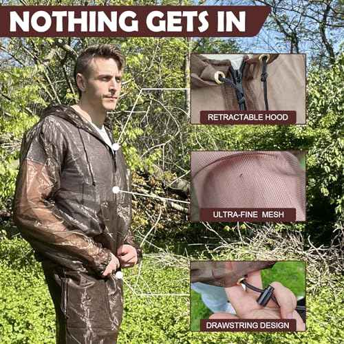 Aventik Mosquito Jacket Mosquito Pants Mosquito Suit No-See-Um Mesh, Super Light, Keep Safe Cool, UV Protection