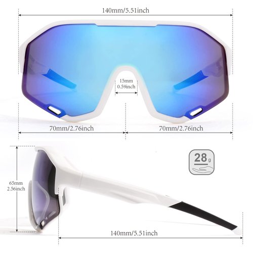 PSI Wrap Around Sunglasses for Men Women Polarized, UV Protection, Sports Sunglass, Driving Running Cycling
