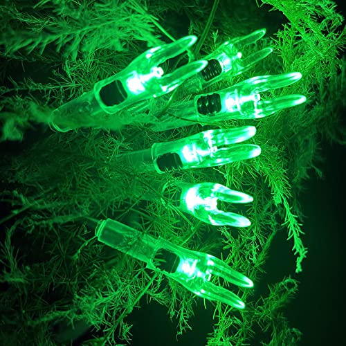 6PCS X Lighted Nocks for Arrows with .204 .233 .244 .246 Inside Diameter with H, S, GT Bushings High-Visibility LED Arrow Nocks, ON/Off Switch Included