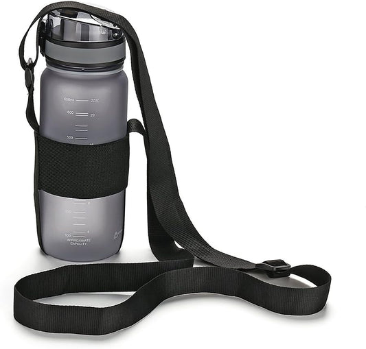 Water Bottle Carrier with Adjustable Shoulder Strap,Universal Bottle Sling,Perfect for Daily Walking Biking Hiking Travel (Exclude Bottle)