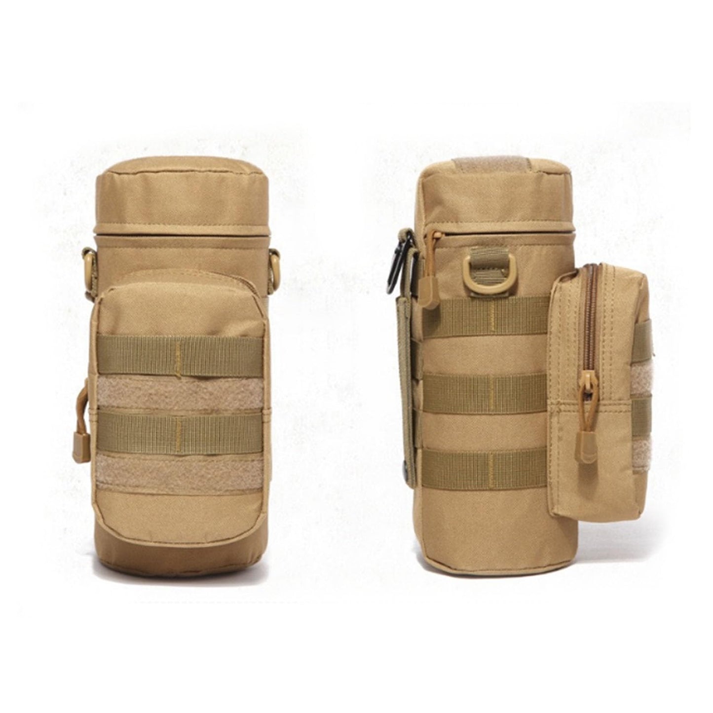 FUNSPIREN Molle Water Bottle Carrier Bag, Bottle Pouch Holder, Adjustable Shoulder Hand Strap Sling Neoprene Sleeve Sports Water Bottle Accessories for Hiking Travelling Camping