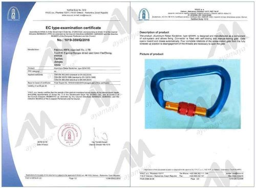 Heavy Duty Ayamaya Climbing Carabiners - 3 Pack Screwgate Locking 30KN for Rock Climbing & Rescue