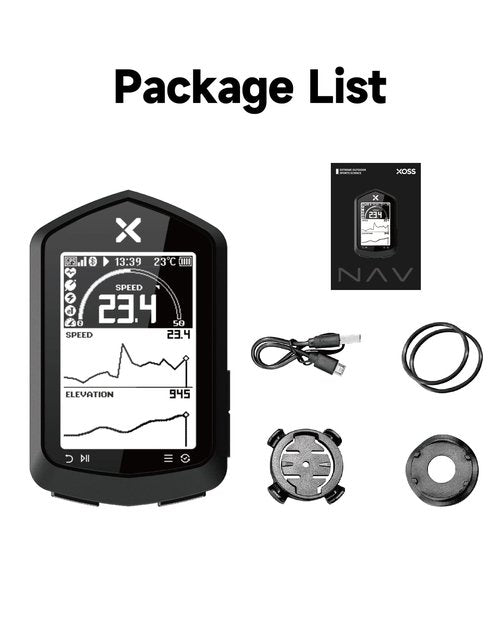 XOSS NAV Cycling/Bike Computer with XOSS Cover GPS Wireless Ant+ Cycling Computer GPS with Bluetooth, IPX7 Waterproof Bicycle Speedometer Odometer with 2.4Inch LCD and Auto Backlight Fits All Bikes