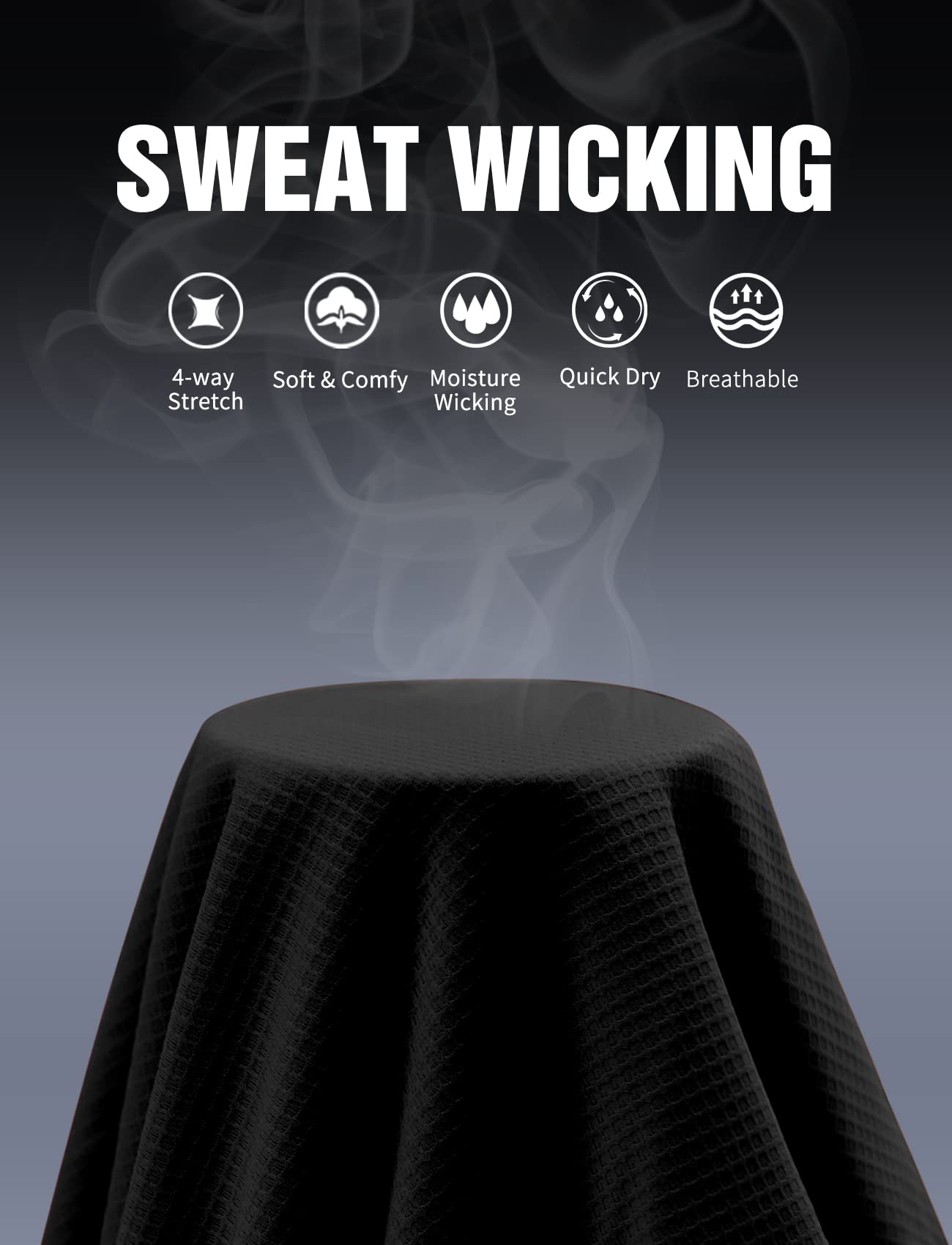 Athletic Shirts for Men Dry Fit (Black,XL)