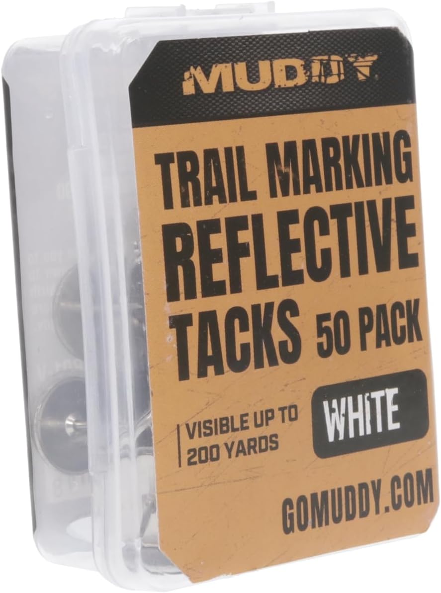 Muddy Treestands Reflective Trail Marking Tacks (Pack of 50), White