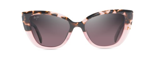 Maui Jim Women's Blossom Polarized Cat Eye Sunglasses, Pink Havana w/Rose/Maui Rose, Small