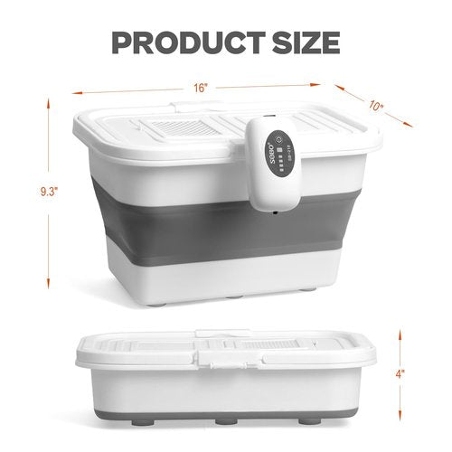 VEYWANE Live Bait or Fish Bucket with Aerator, 14 Quarts Multi-Function Collapsible Fishing Container Box with Rechargeable Air Pump