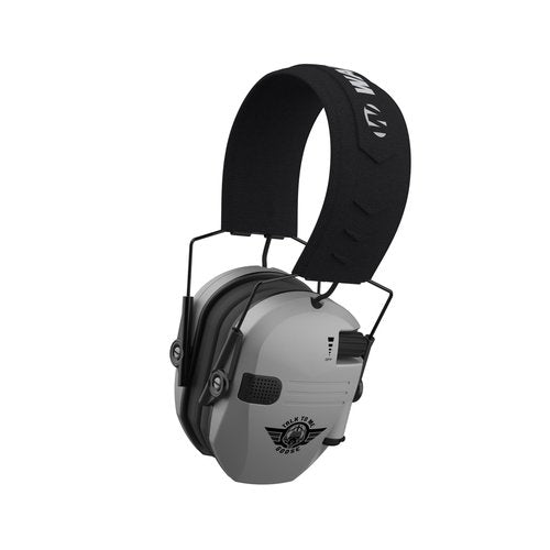 Walker's Razor Slim Electric Earmuffs with Sound-Dampening Composite Housing, Built-In High-Definition Speakers, Cushioned Ear Cups, and Independent Volume Controls (Talk To Me Goose Gray)