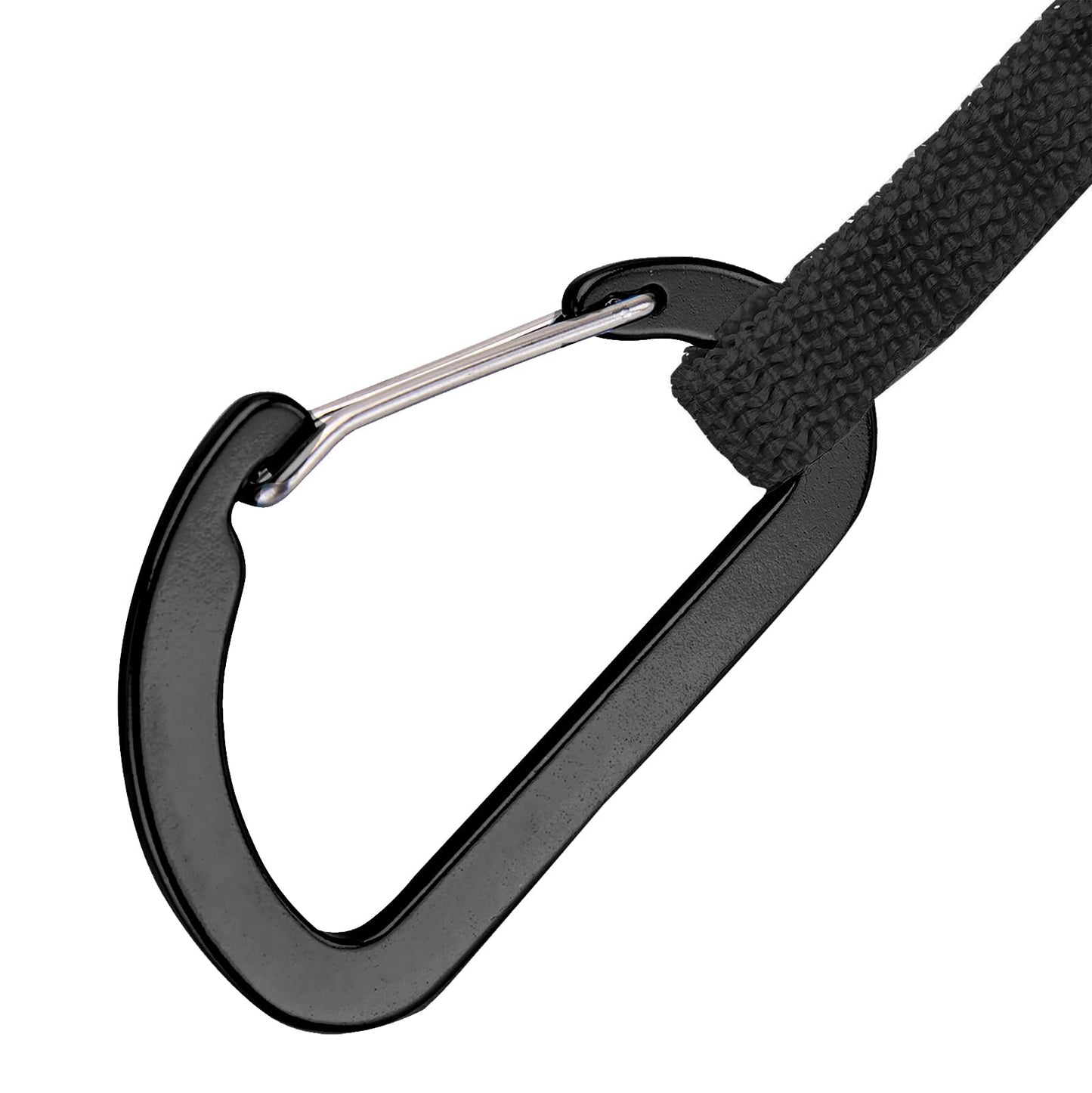 MOOCY Kayak Paddle Leash, 3-7 ft Stretchable Strap Lanyard for SUP, Canoeing, Fishing Accessories - Secure Bungee Rod Holder Tether(Black, 4 Pack)