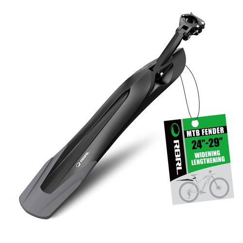 RBRL Bike Fender Adjustable Bicycle Mudguard [24-29 Inches], Universal Quick Disassembly Bike Fender, Thicken and Widen Universal Fender for Bike/Ebike/MTB Against Splashing Water and Dust (Rear)