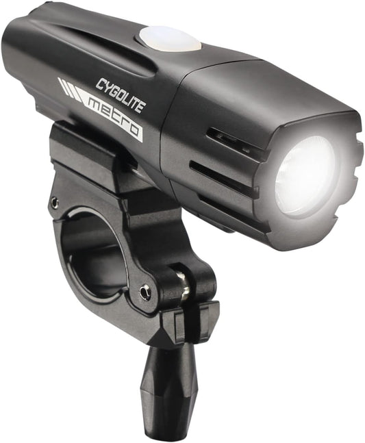 CYGOLITE Metro– 550 Lumen Bike Light– 4 Night Modes & Daytime Flash Mode– Compact & Durable– IP67 Waterproof– Secured Hard Mount– USB Rechargeable Headlight– for Road & Commuter Bicycles
