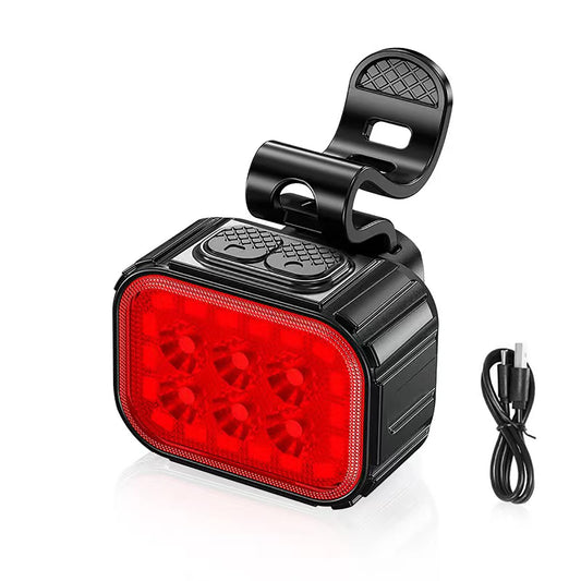 Bike Taillight - Bike Rear Light Battery-Powered IPX65 Waterproof, Road and Urban Cyclists USB Rechargeable Bike Break Light Bike Light Set Easy to Install for Safety Night Riding