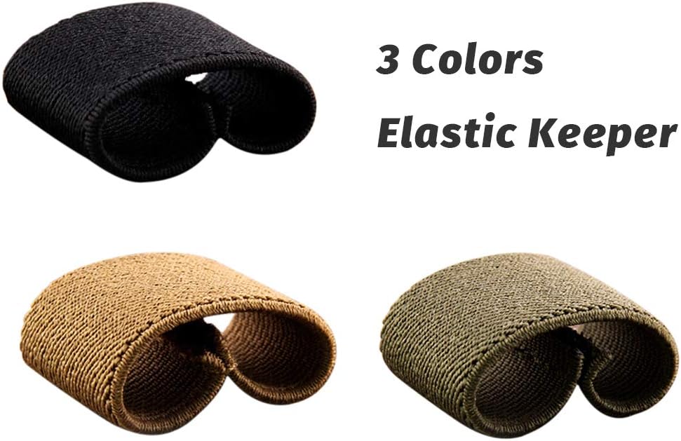 FAIRWIN Tactical Gear Clip, Nylon Key Ring Holder or Belt Keeper Military Utility Hanger Carabiner Molle Hook, Black, Tan, Green