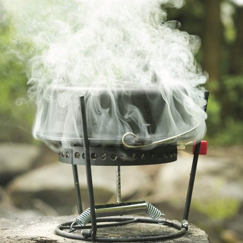 CampMaid 3-Piece Grill & Smoker Set with Carry Bag - Charcoal Holder & Cast Iron Accessories for Outdoor Cooking