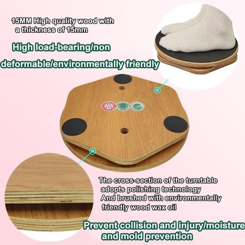 Mirotuz Ab Twister Board for Exercise,12 inch Waist Twisting Disc,Wood Waist Twisting Disc,Full Body Toning Workout,for Slimming and Strengthening Abdominal & Stomach Exercise Equipment