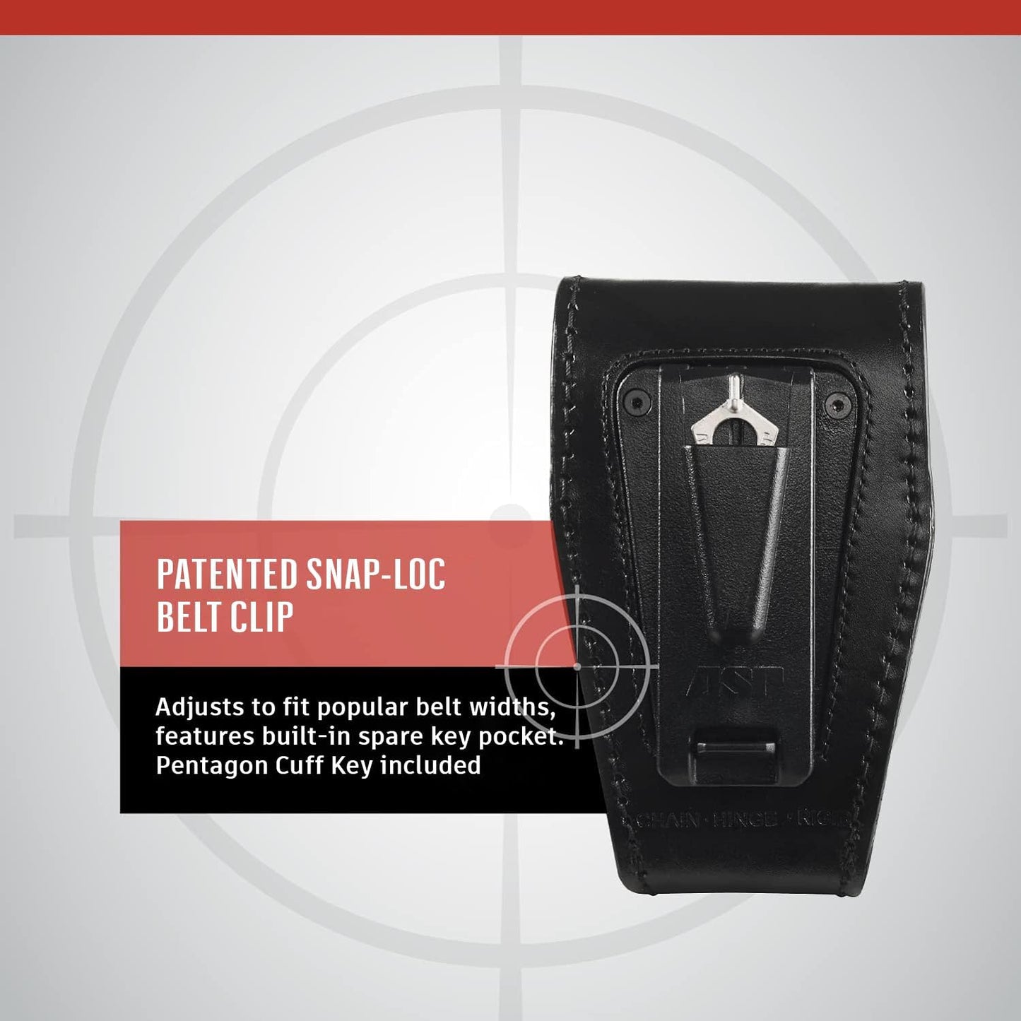 ASP Duty Handcuff Case for ASP Chain or Hinge Handcuffs, Handcuff Case for Duty Belt, Police Vest, or Belt Pouch, Duty Belt Accessories, Police Gear and Security Guard Equipment