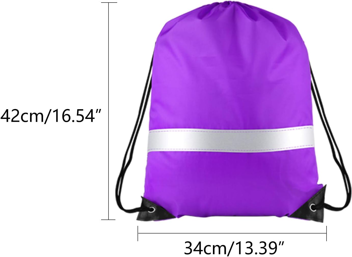 KUUQA 15 Pack Drawstring Backpack Bag Bulk Reflective Backpack String Bags Cinch Sack Backpack for Team Yoga Sport Gym Traveling