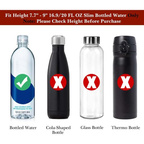 Linkidea Disposable Water Bottle Carrier with Strap Compatible with Smartwater 16.9/20Fl Oz, Insulated Neoprene Plastic Bottled Water Cover Holder with Clip for Backpack (Red)