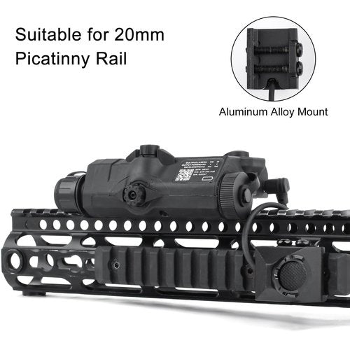 rdzzwxw Remote Pressure Switch with 2.5mm Plug for PEQ DBAL NGAL Airsoft Laser Sight, Aluminium Alloy Tactical Light Switch Mount for 20mm Picatinny Rail