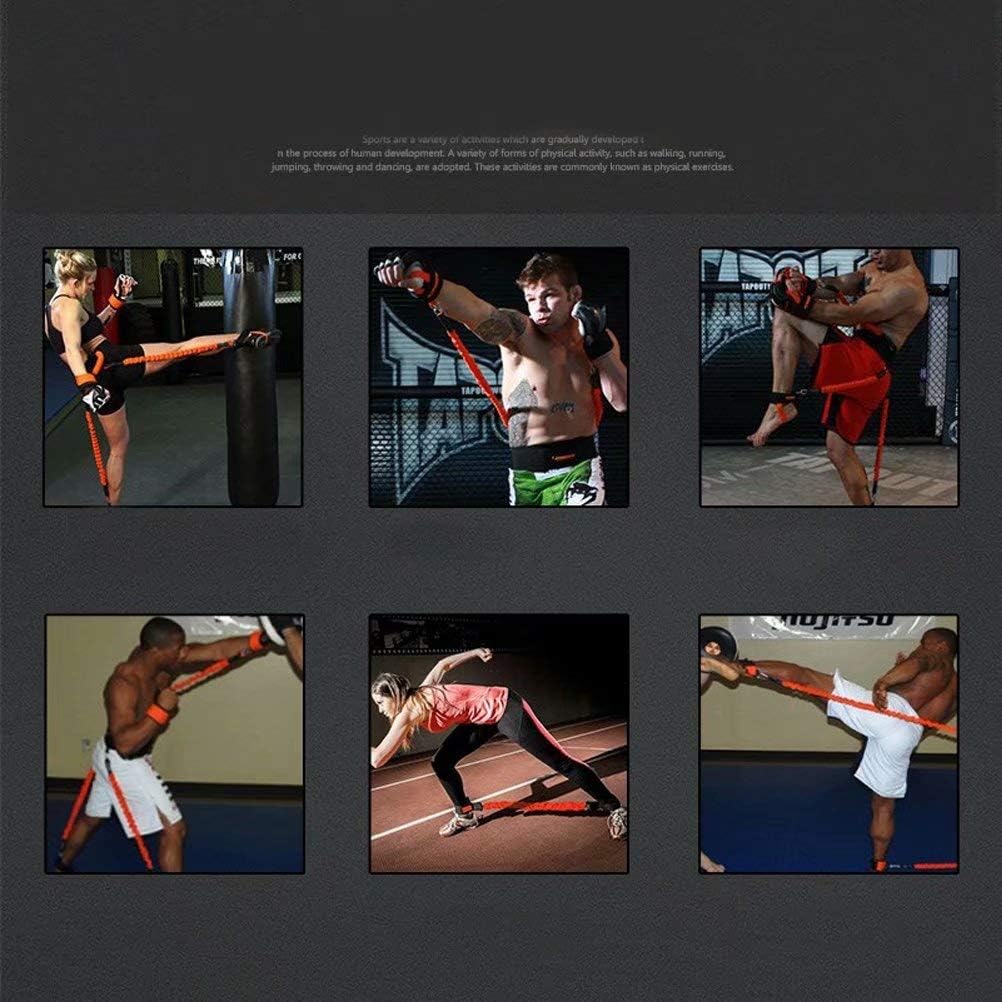 Exercise Boxing Resistance Bands Leg Strength Training Home Workout Equipment Bounce, Explosive Power Training for MMA, Bounce,etc Indoor and Outdoor Fitness Training, Set of 12