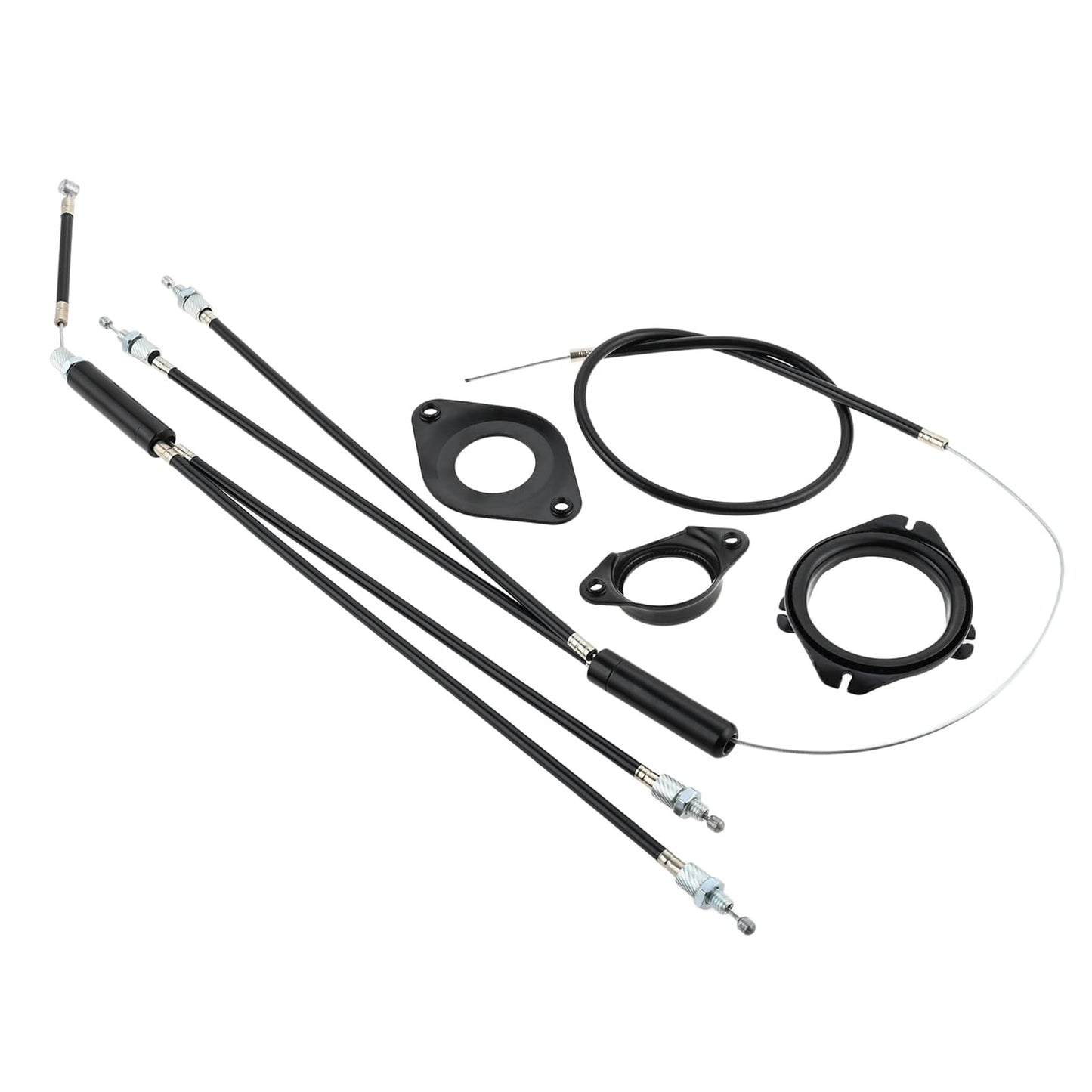 HZ-MONSTAR BMX Bike Gyro Brake Cables Front + Rear (Upper + Lower) with Spinner Rotor Full Kit, Brake Cable and Housing, BMX Bicycle Brake Lines Set Replacement for Gyro Systems and 20" Bikes