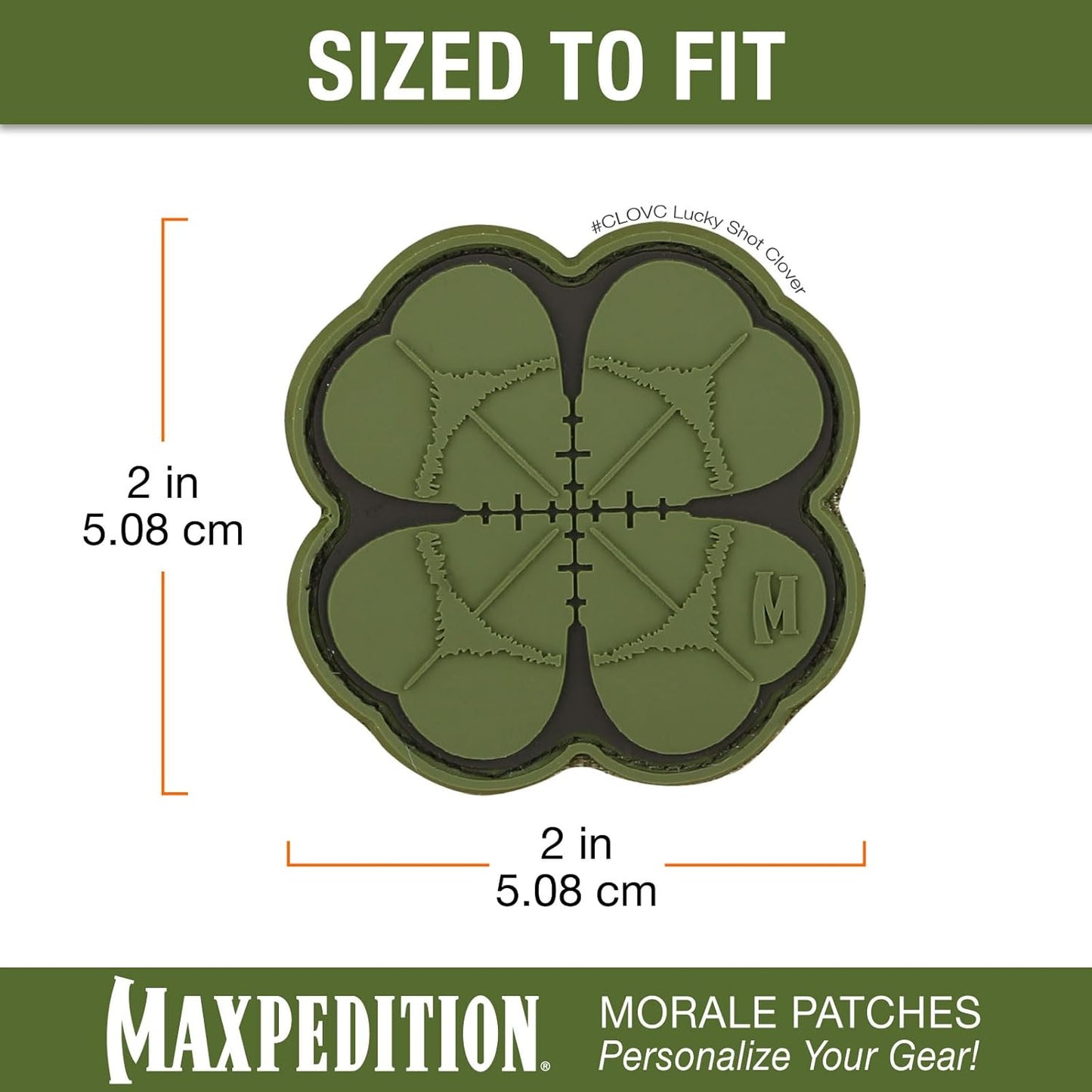 MAXPEDITION Lucky Shot Clover Patch (Full Color) 2" x 2"