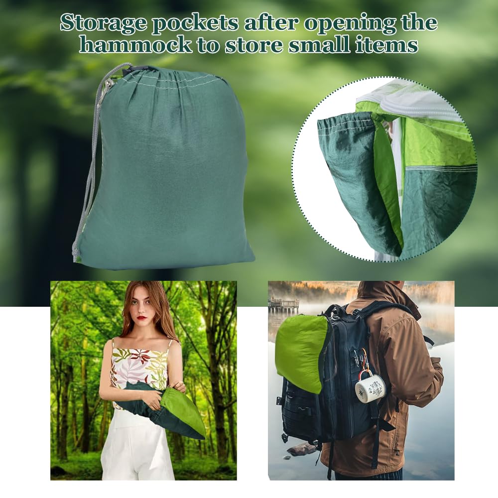 FYeang Camping Hammock, Lightweight Portable Hammock with Mosquito Net,Hammock with Bug Net,Tree Hammocks for Outside,Travel Hammock,Hammock Camping for Traveling Hiking
