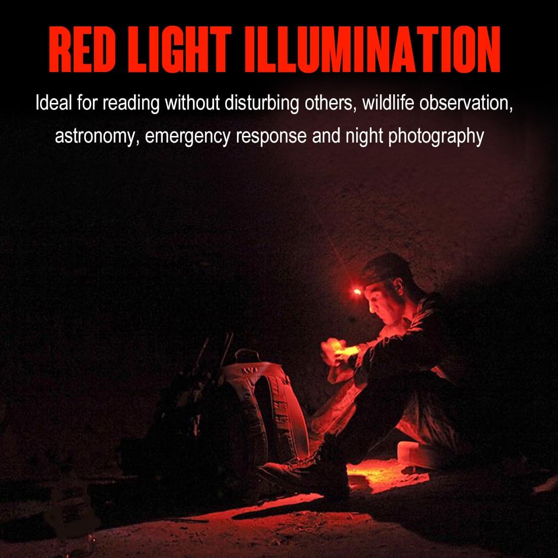 Waterproof LED Headlamp Flashlight for Adults & Kids - Lightweight, Comfortable, White & Red Light for Running, Camping & Hiking - 3 AAA Batteries Included, Purple