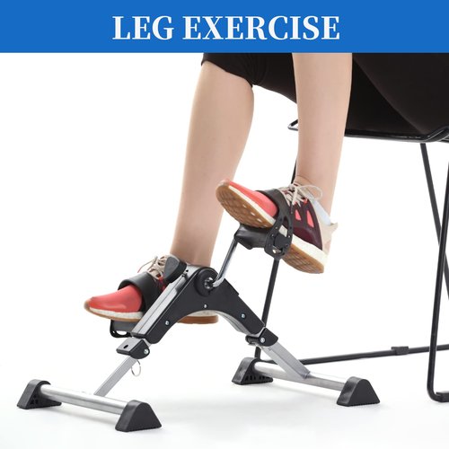 Icedeer Under Desk Bike Pedal Exerciser for Seniors, Mini Stationary Exercise Bike for Home, Rehabilitation Peddler Machine